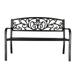 Outdoor Patio Park Bench Courtyard Leisure Steel Cast Iron Chair