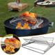 Ozmmyan Outdoor Camping Stainless Steel Barbecue Rack Barbecue Skewer Rack Family Gathering Barbecue Rack Portable BBQ Stainless Steel Barbecue Rack Gifts for him