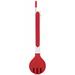 1PC Heat-resistant Food Clips Anti-slip Handle Bread Clips Silicone Grill Food Tong Stainless Steel BBQ Bread Tongs Long Handle Dining Room Serving Clips for Cooking Kitchen (Red+Silver Size 9 Inches)