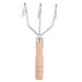 1pc Practical Hand Cultivator with Wooden Handle Garden Cultivator Tool