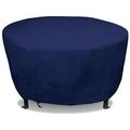 Eevelle Meridian Patio Round Table Cover with Marine Grade Fabric - Waterproof Outdoor Firepit Cover - Furniture Set Covers for Dining Table - Easy to Install - 30 H x 116 D Navy