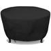 Eevelle Meridian Patio Round Table Cover with Marine Grade Fabric - Waterproof Outdoor Firepit Cover - Furniture Set Covers for Dining Table - Easy to Install - 30 H x 90 D Black