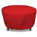 Eevelle Meridian Patio Round Table Cover with Marine Grade Fabric Waterproof Outdoor Firepit Cover - 600D Furniture Set Covers for Dining Table - Easy to Install - 30 H x 124 D Red