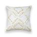 Peri Home Chenille Decorative Pillow Square 18 x 18 Ivory Cotton Chenille Tufting with Metallic Print Adult 1 Count