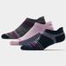 Saucony Inferno Merino Wool No Show Tab Socks 3 Pack Socks Pink