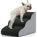 BOMOVA Dog Stairs to Bed 3-Step Dog Steps for High Bed and Couch Dog Stairs for Small Dogs Non-Slip Bottom Pet Stairs Pet Steps Indoor Grey 2/3/4/5 Steps