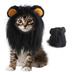 Pet Headwear Wig Hat Pet Dog Cat Headband Dog Cat Dress Lion Headbandblackm
