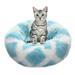 Plush pet bed self-warming doughnut swaddling comfortable round plush dog mattressStyle:Style 2;