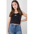 Alpha Industries Basic Crop SL Ladies Tank Top, black, Size S for Women