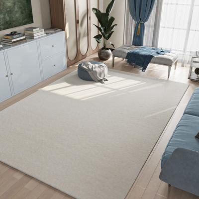 Wollteppich MORGENLAND "LORIBAFT TEPPSTAR", weiß, B:170cm H:15mm L:240cm, Wolle, Teppiche, reine Schurwolle, uni, Wohnzimmer Image