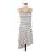 Ella Moss Casual Dress - A-Line Scoop Neck Sleeveless: Gray Print Dresses - Women's Size X-Small