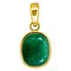 Tongari 10.25 Ratti 9.00 Carat Lab Certified Natural Emerald Loose Gemstone Panna Gold Plated Pendant Locket, One Size, Gemstone, gemstone