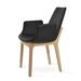 sohoConcept Eiffel Arm Wood Chair in Natural Ash Faux Leather/Wood/Upholstered/Fabric in Black | 34 H x 22.5 W x 23 D in | Wayfair