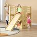 linor kids Toddler 36" Indoor & Outdoor Wood Climber Wood in Brown | 45 H x 36 W x 37.6 D in | Wayfair 1020620300