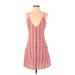 lost & wander Casual Dress - Mini: Red Stripes Dresses - Women's Size Small