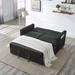 Latitude Run® 54.5" Velvet Loveseats Sofa Bed w/ Pull-out Bed Chenille in Black | 31.5 H x 54.5 W x 33 D in | Wayfair