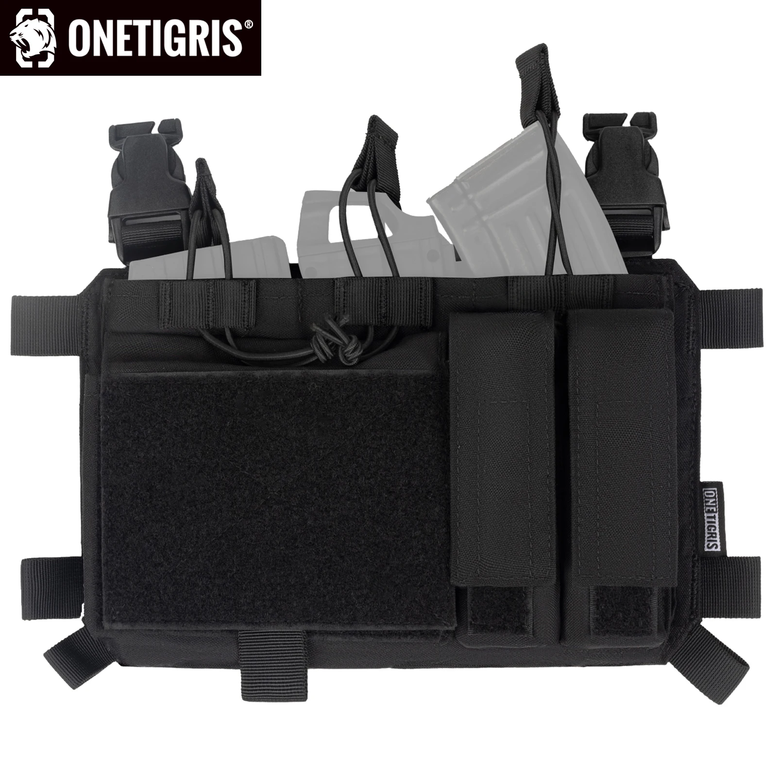 ONETIGRIS – pochette magnétique Triple Molle avec pochette utilitaire, panneau tactique pour magazines AK/M4 et magazines à pistolet, équipement d