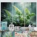 Bay Isle Home™ Ferns Romantic Impression III On Canvas 3 Pieces Print Metal in Gray/Green | 40 H x 60 W x 1 D in | Wayfair