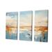 Highland Dunes Coastal Beach Sand Whispers II On Canvas 3 Pieces Print Canvas in White | 28 H x 36 W x 1 D in | Wayfair
