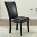 Red Barrel Studio® Loisanne PU Back Side Chair Dining Chair Faux Leather/Upholstered in Black | 38.5 H x 19.2 W x 25.3 D in | Wayfair