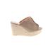 Oasis Society Wedges: Tan Print Shoes - Women's Size 10 - Open Toe