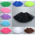 Moda bambini Baby Star Glitter danza Tutu gonna per ragazza paillettes 3 strati Tulle bambino