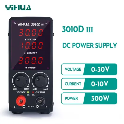 Yihua 3010d 30v 10a einstellbare Gleichstrom versorgung digitale Labor bank Stromquelle stabilisierte Strom versorgung Spannungs reglersc halter Image