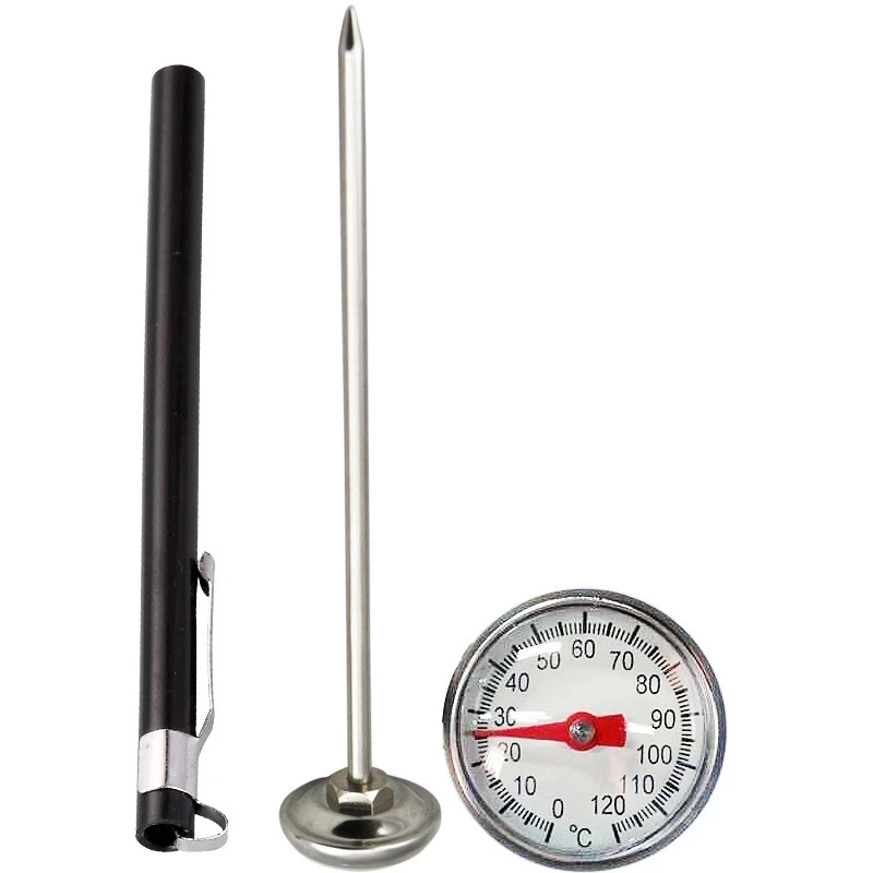 Pointer Thermometer Küche Sonde Lebensmittel Tee Wasser Fleisch Milch Kaffee Schaum BBQ Temperatur Tester -10 ~ 120 ° C edelstahl Image