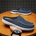 Canvas Slip On mezze scarpe da uomo 2022 pantofole Casual per l'estate spedizione gratuita