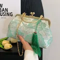 Blumen druck Frauen Schulter Umhängetasche Satin Handtasche für Frauen elegante Taschen für Frauen