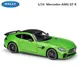 WELLY Model Car Diecast 1:24 Scale Alloy Racing Car Mercedes-Benz AMG GT R Sports Car Metal Toy Car