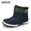 UOVO 2025, neue Kinder warme Schuhe, Marke, Mode, Winter, Jungen und Mädchen, Schneestiefel, Kleinkind, Samtfutter, Größe # 24-36