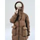 imakokoni 2023 Winter Original design white duck down hooded down jacket women's mid-length coat
