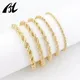 Hip hop joyeria oro laminado women mens Classic Snake Chain Bracelets thick cable rope Twist Chain