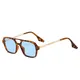 Retro Double Bridges Women Sunglasses Fashion Pink Gradient Eyewear Trending Hollow Leopard Blue Sun