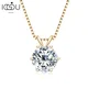 IOGOU 1 Carat D Color Moissanite Diamond Pendant Necklace Real 925 Sterling Silver Simulated