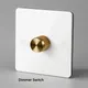 Stainless Steel Panel Dimmer Switch Led and Electrical Light Brightness Regulator Antique Brass EU