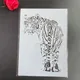 Scrapbooking Stamp Album Decorative Embossing Craft Paper DIY Animal Tiger Stencils A4 size