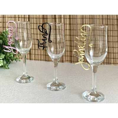 Custom Wedding Wine Glass Charms Personalized Name Acrylic Wedding Party Table Decor EventCocktail Drink Weddings Place settings