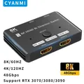 HDMI 2.1 Bi-Directional Switcher Adapter HDMI 2.1 Splitter 8K@60Hz 4K@120Hz Compatible 1x2/2x1 for