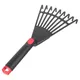 Leaf Rake Plastic Rake Gardening Rake Tool Small Garden Rake with Handle Lawn leveling