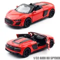 1/32 Audi R8 Spyder Super Sport Diecast Alloy Metal Miniature Toy Car Model Pull Back Doors Openable