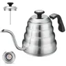 Coffee Kettle1L/1.2L Stainless Steel Pour Over Coffee Pot Kettle Drip Kettle with Thermometer For