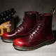 Couple British Style Men's Retro Boots Lace-up Fashion Red Boots for Men Comfortable Leather Man