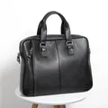 100% Genuine Leather Briefcase Men Bag Business Handbag Male Laptop Shoulder Bags Tote Natural Skin