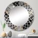 Designart "Marble Granite Agate With Touches Of Gold VI" Modern Geometric Wall Mirror