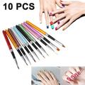 Nail brush set 10-piece brush nail gel brush nail brush set brush set gel nails brush gel nails for UV gel and acrylic fingernails nail art nail accessories nail design