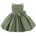 2DXuixsh Toddler Girl Clothes Summer Girls Bowknot Dress for Kids Baby Wedding Bridesmaid Birthday Party Pageant Formal Dresses Toddler First Baptism Christening Gown Girls Night Dress Green Size 70