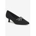 Wide Width Women's Bonnie Pump by Ros Hommerson in Black Micro (Size 11 W)