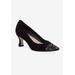 Wide Width Women's Sadee Pump by Ros Hommerson in Black Kid Suede (Size 7 1/2 W)